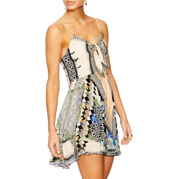 Camilla Salvador Secrets Short Dress With Tie Front Small b77 - Picture 10 of 14